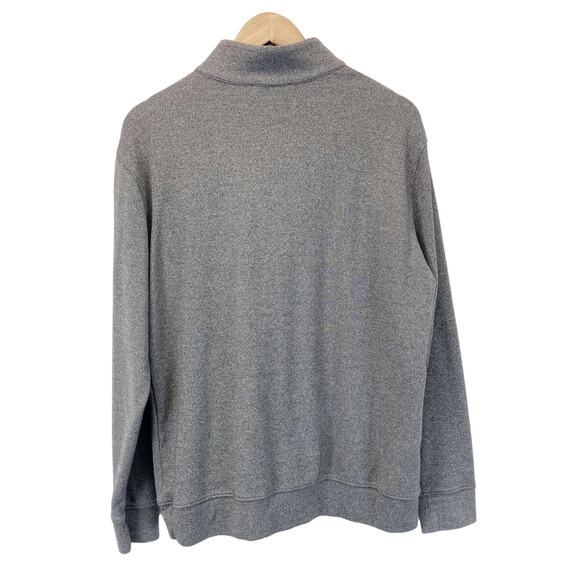 Magaschoni Sweater Mens Medium 1/4 Zip Mock Neck Gray Minimalist Classic Dad - Picture 2 of 6